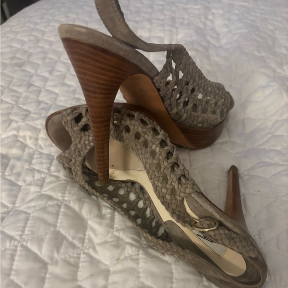 Brian Atwood Sexy High Heels Crochet Braided Stiletto Size 7.5